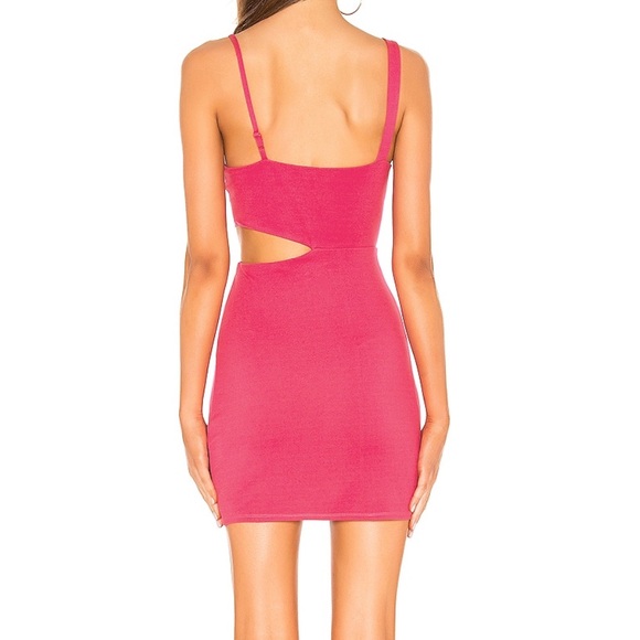 NWOT h:ours Lambert Mini Dress in Hot Pink - Picture 3 of 3